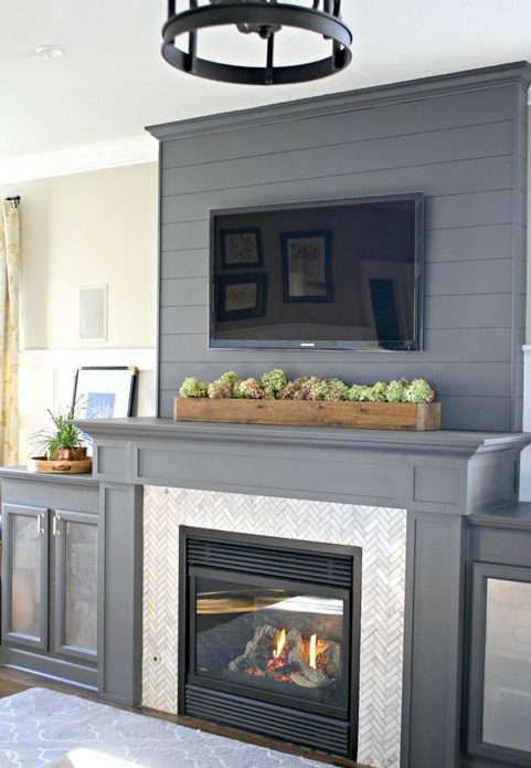 shiplap fireplace